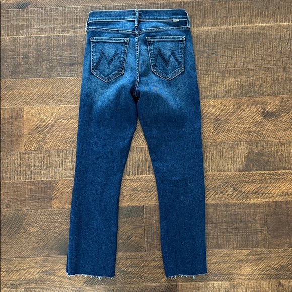 MOTHER The Outsider Ankle Fray Jeans Uncharted Waters Size 26 - Picture 11 of 12